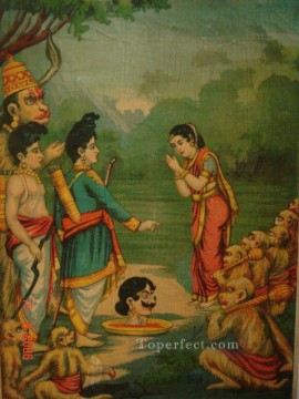 インド人 Painting - スロチャナさん インドから夫インドラジットの首を受け取る